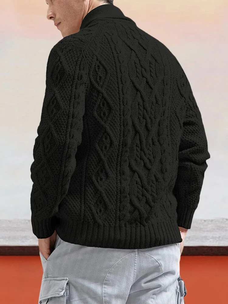 Slim Knitted Long-sleeved Cardigan Sweater