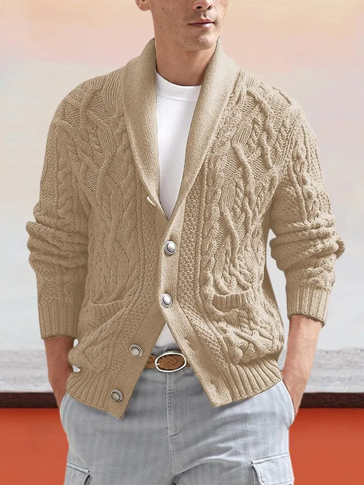 Slim Knitted Long-sleeved Cardigan Sweater