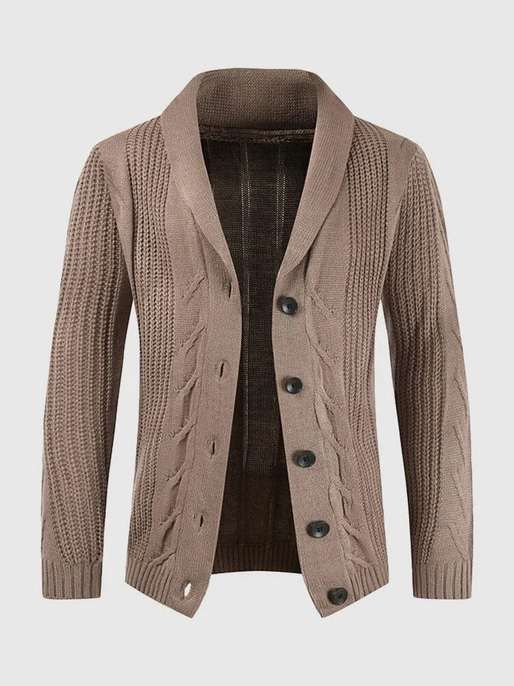 Solid Color Button Casual Sweater Cardigan