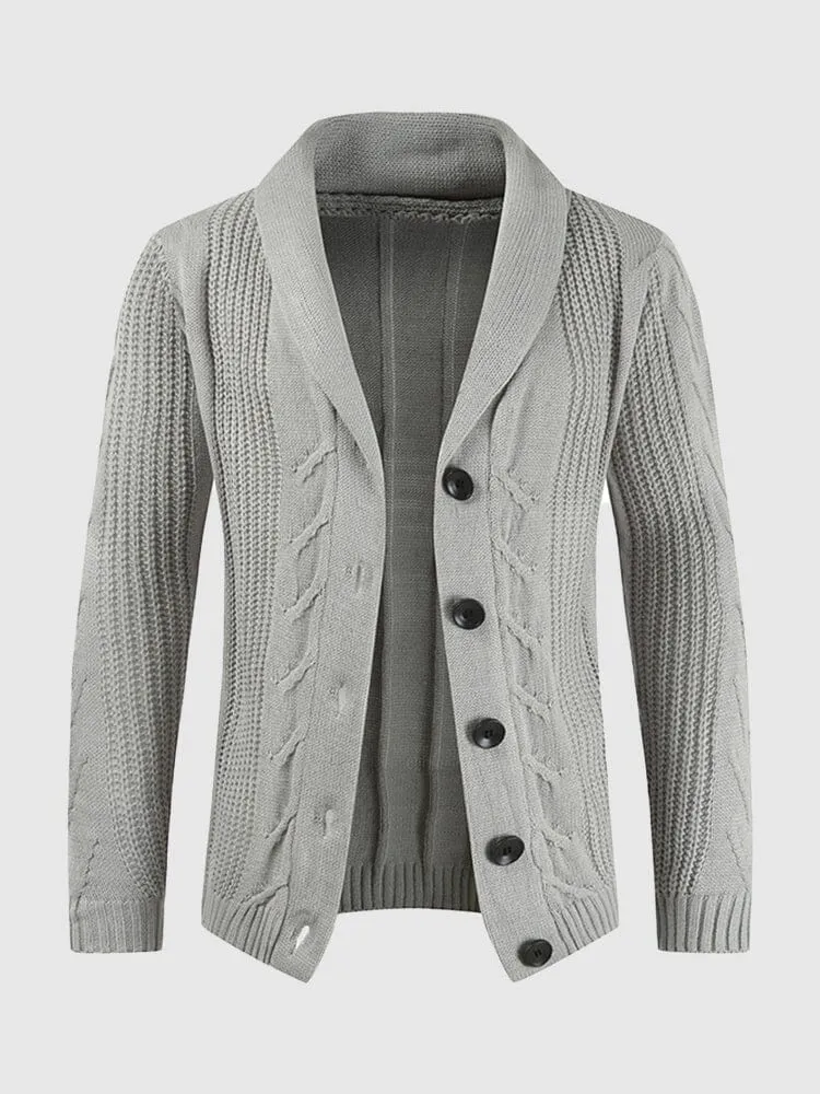 Solid Color Button Casual Sweater Cardigan