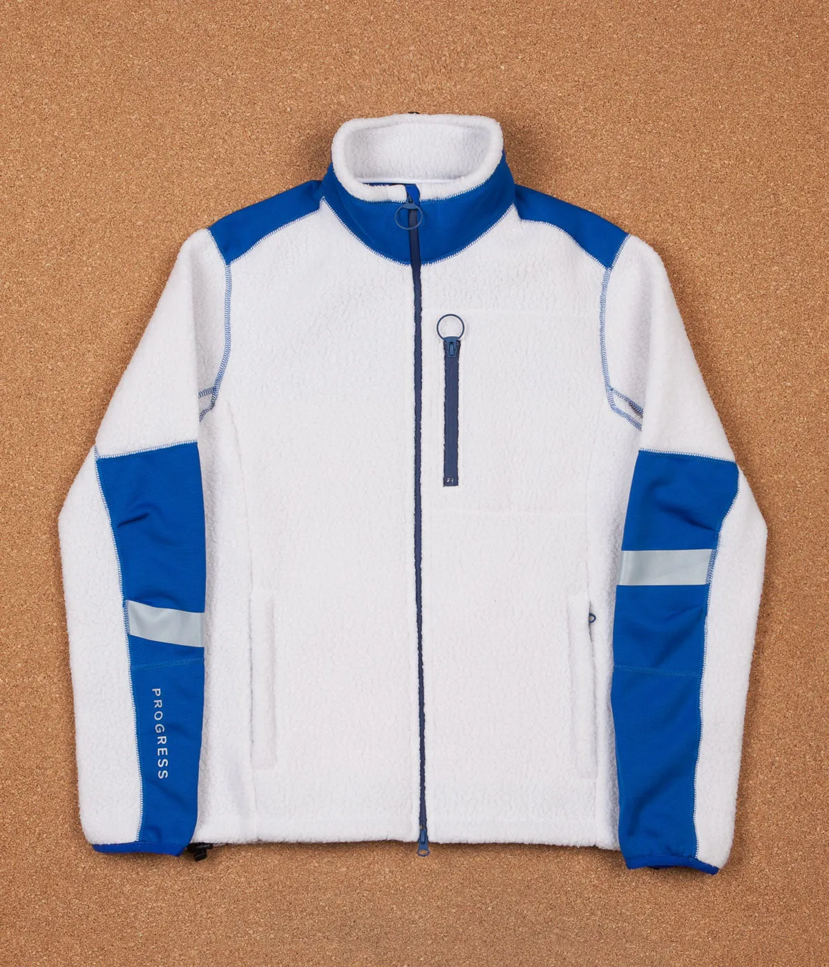 Soulland X 66°North Fleece Jacket - White / Sky Blue