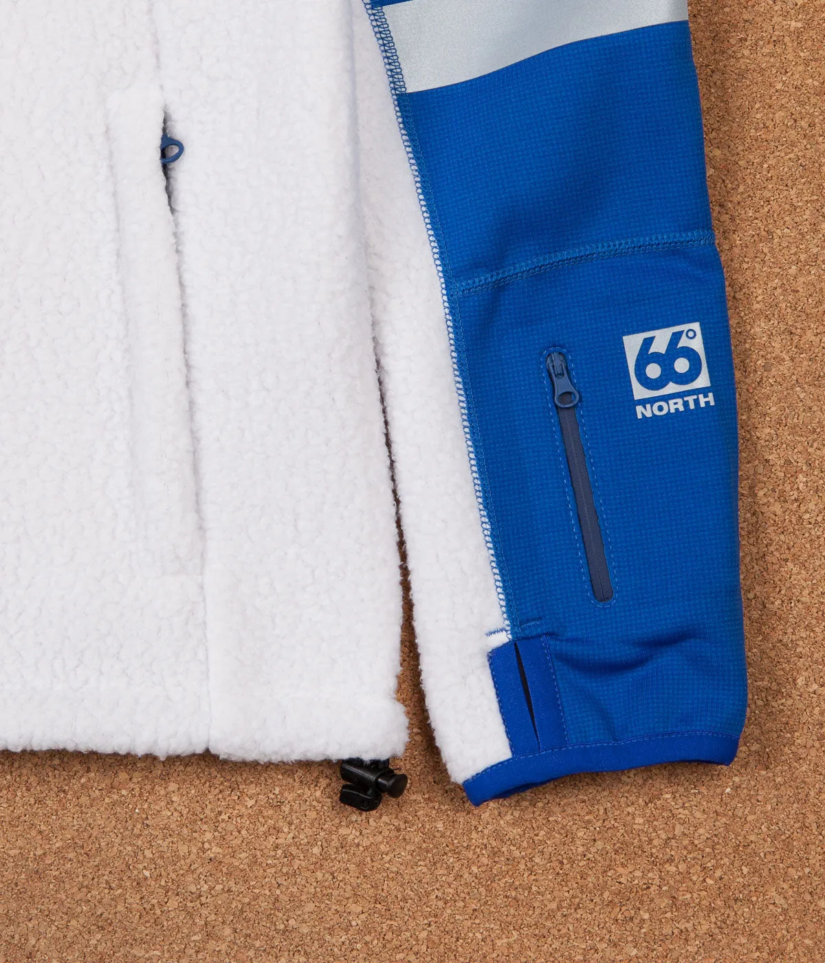 Soulland X 66°North Fleece Jacket - White / Sky Blue