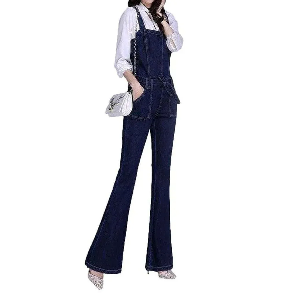 Stretchable women's denim overall