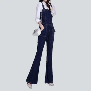 Stretchable women's denim overall