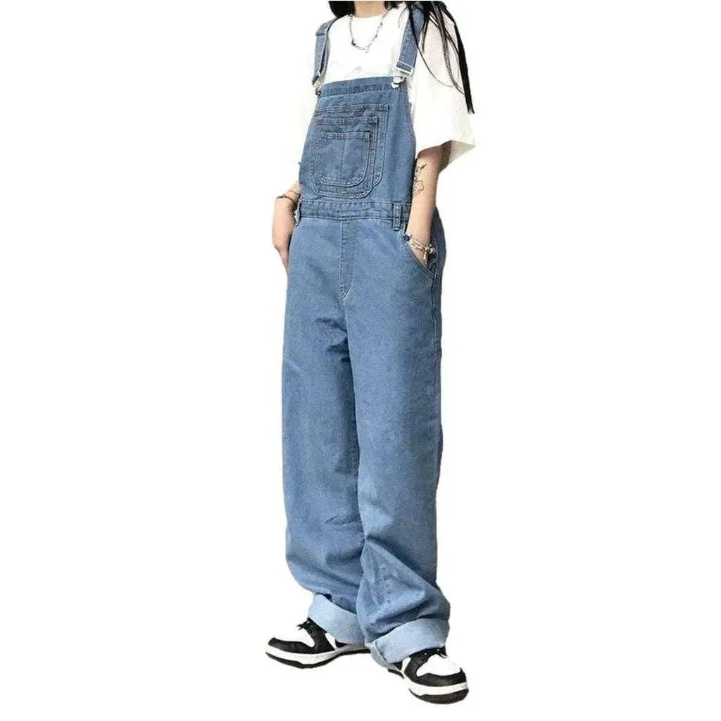 Stretchable women's jean overall