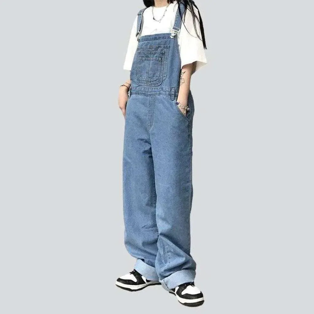 Stretchable women's jean overall