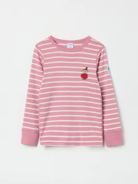 Striped Moomin Appliqué Kids Top