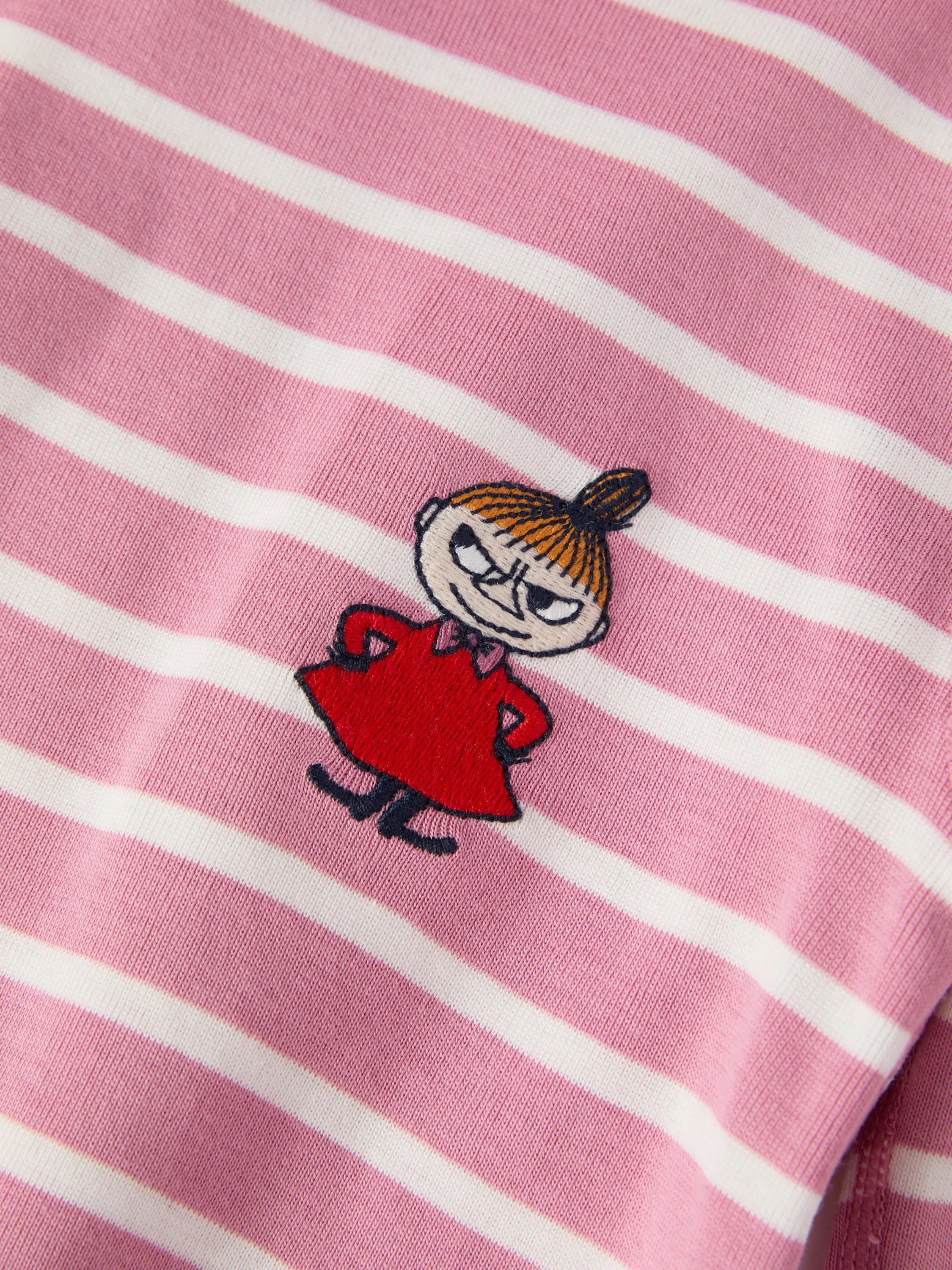 Striped Moomin Appliqué Kids Top