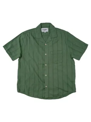 Striped Seersucker Shirt- Green