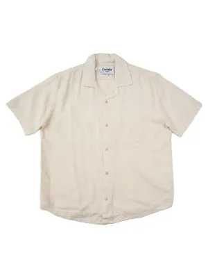 Striped Seersucker Shirt- White