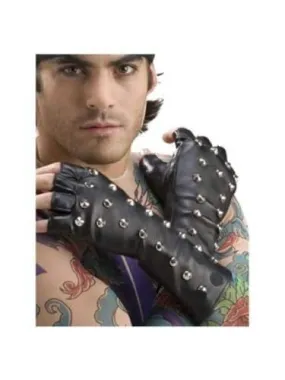 Studded Fingerless Gloves