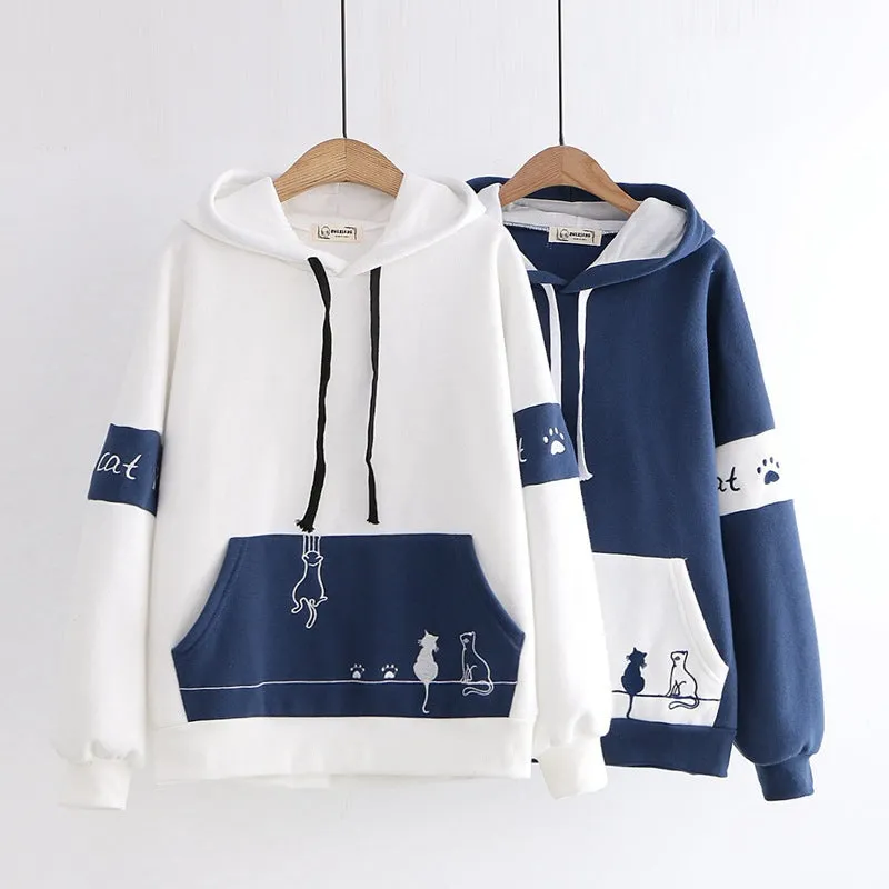 Sweater Girl Student Autumn And Winter Girl Plus Fleece Jacket College Style