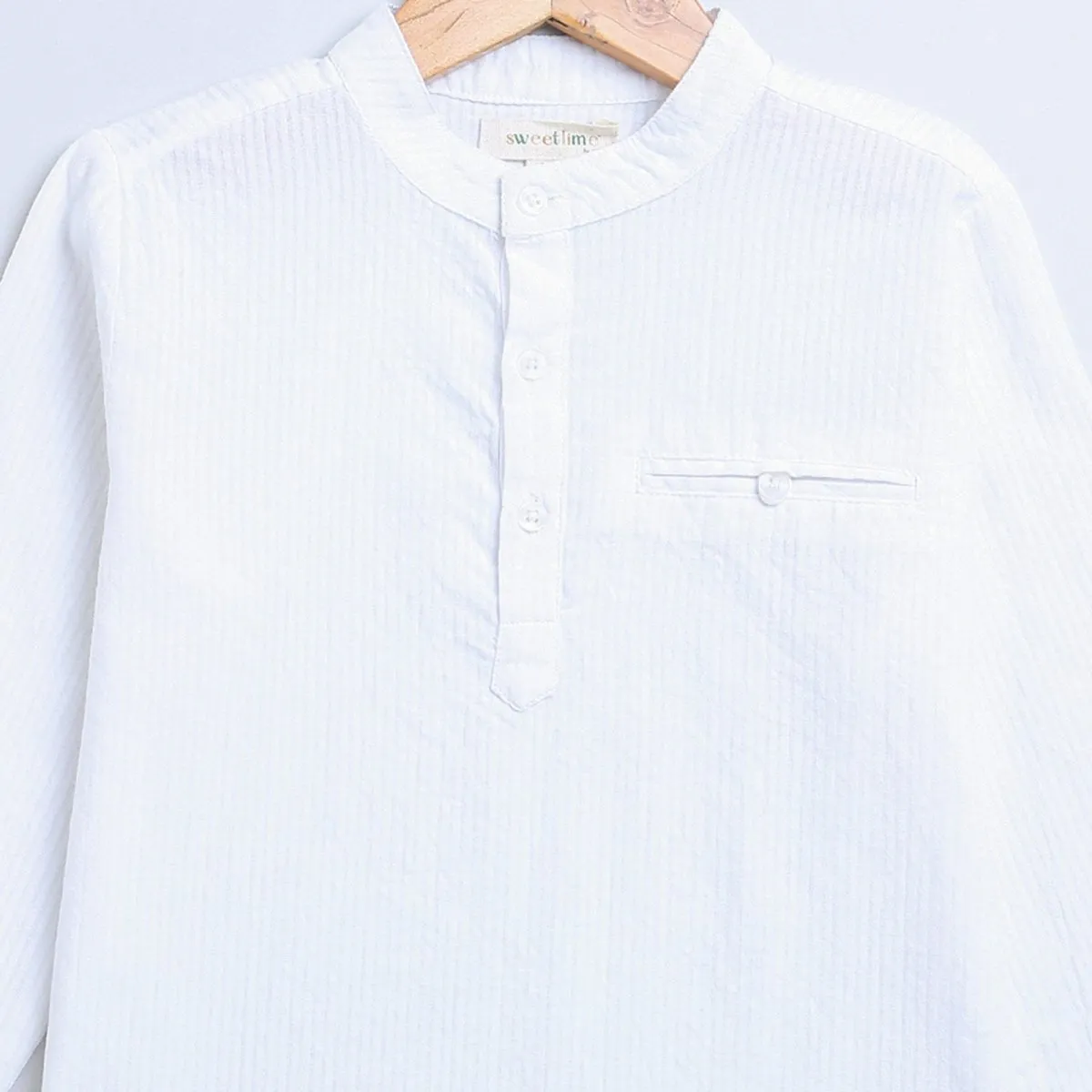 Sweetlime By As Full Sleeves Striped Cotton Shirt