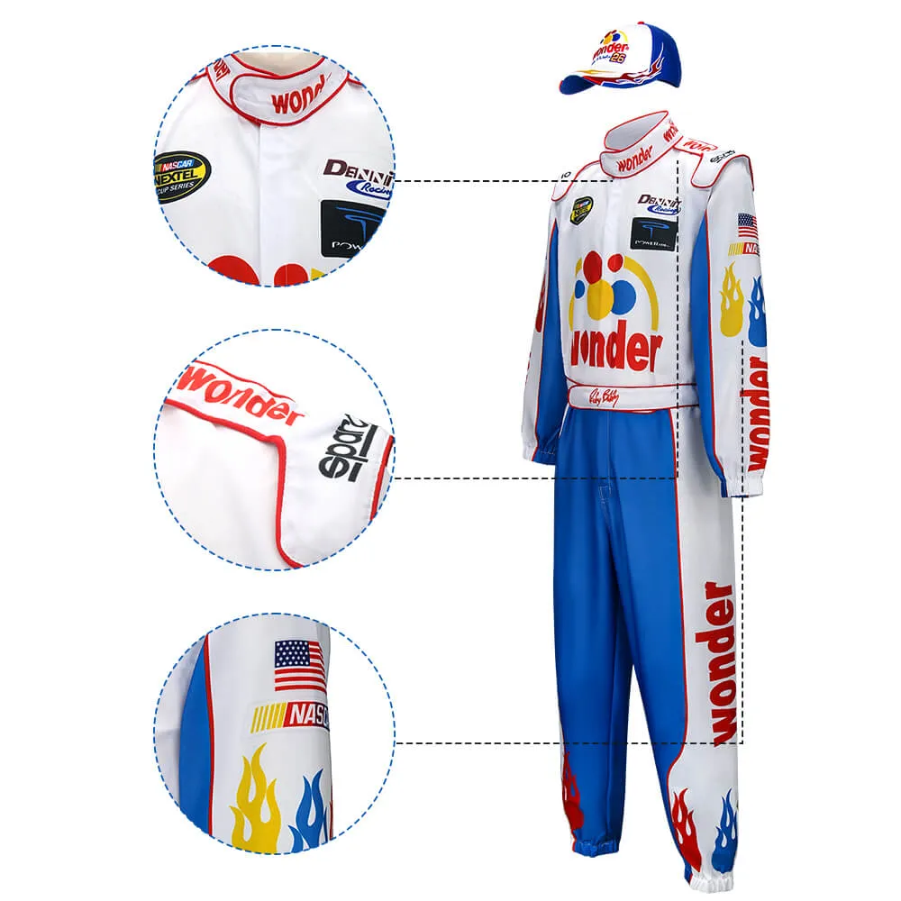 Talladega Nights The Ballad of Ricky Bobby Nascar Cosplay Costume Printed Style (Ready to Ship)