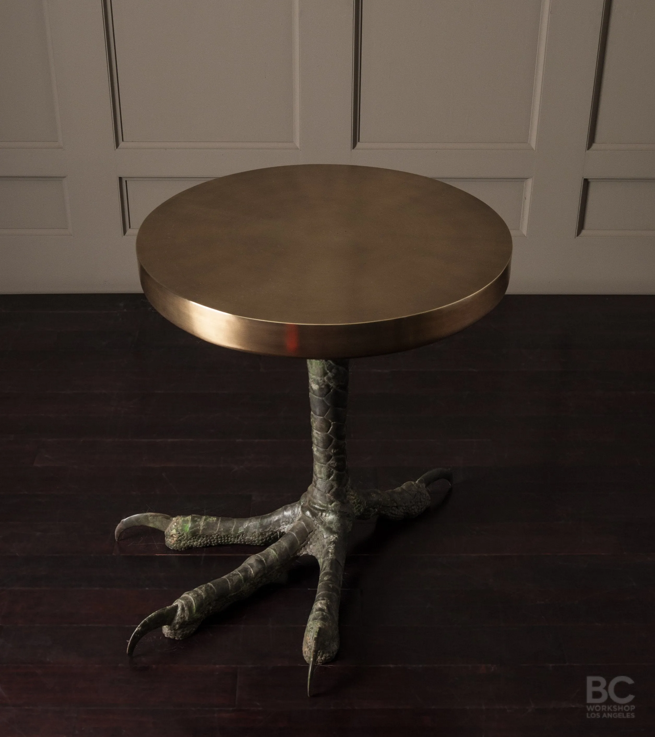 Talon Table with Brass Top