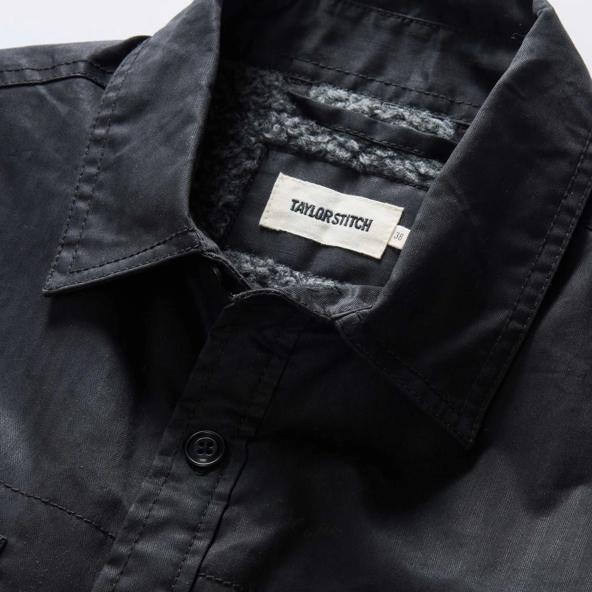 The Fender Jacket in Coal Dry Wax