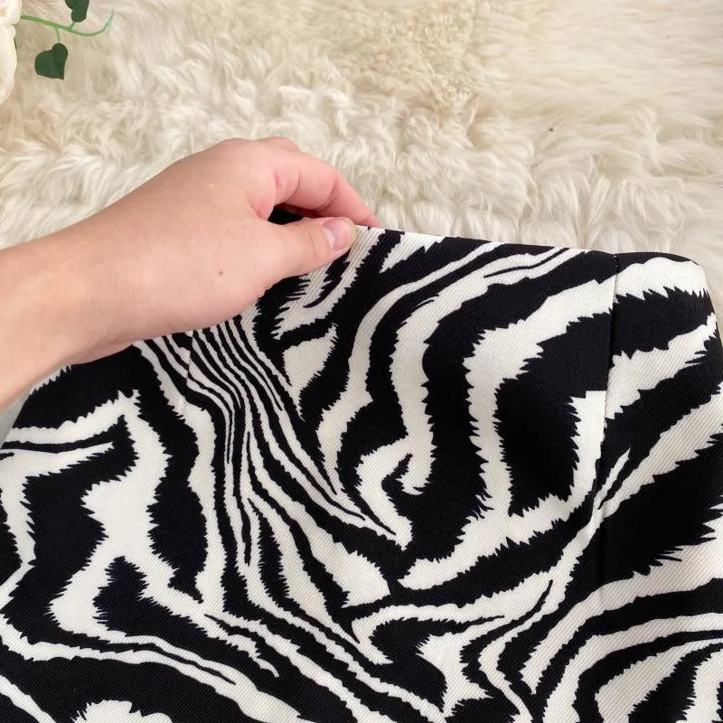 Tiny Temptations Zebra Print Mini Skirt