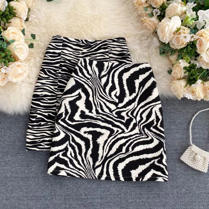 Tiny Temptations Zebra Print Mini Skirt