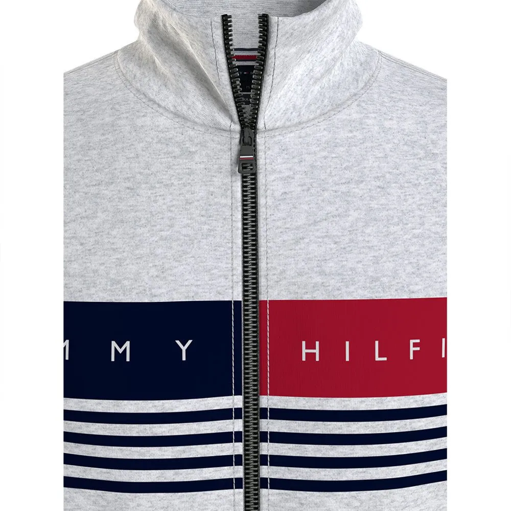 Tommy Hilfiger - Logo Zip-Through Sweatshirt Jacket - Light Grey Heather