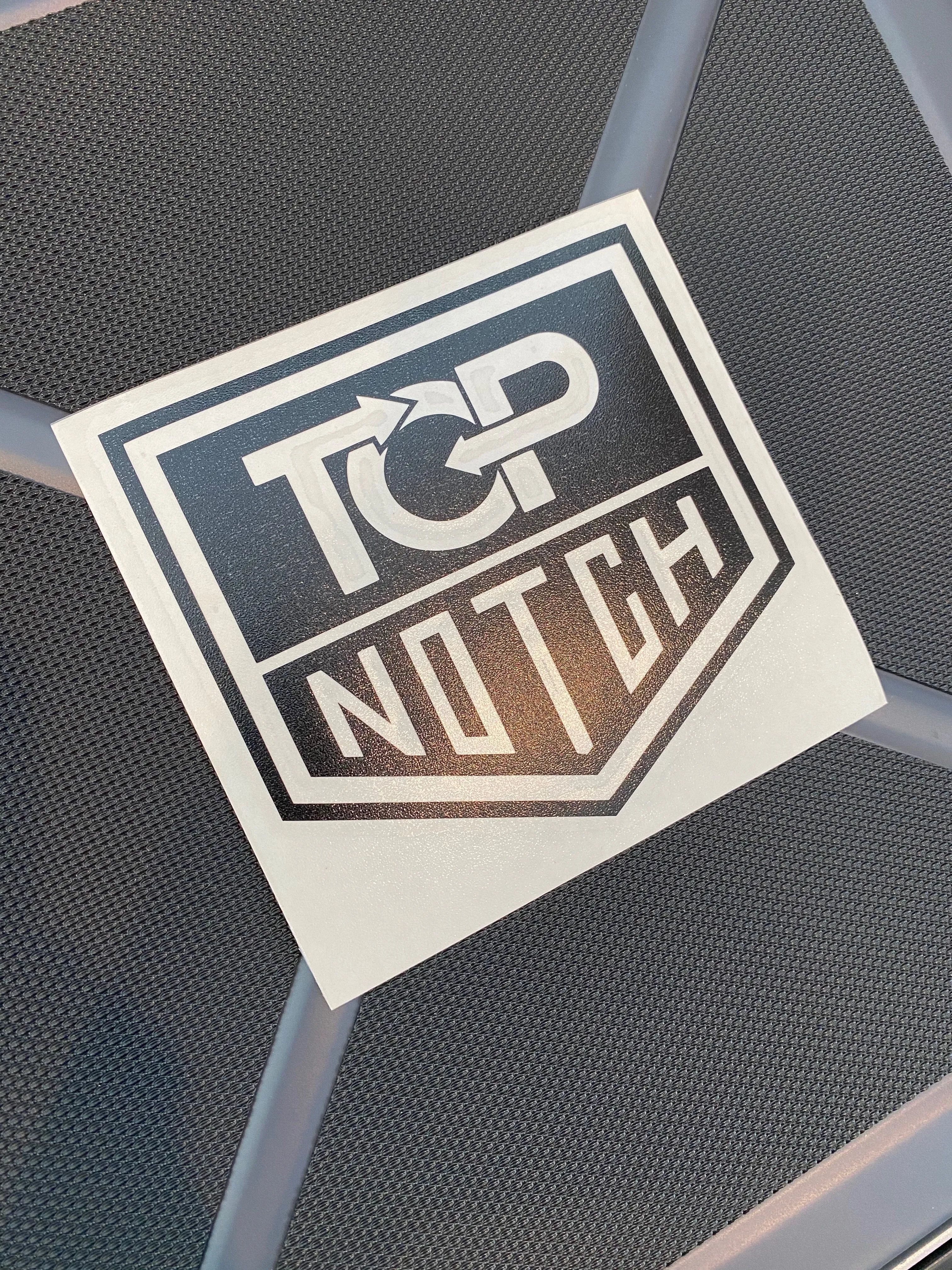 TOP NOTCH SHIELD LOGO STICKERS