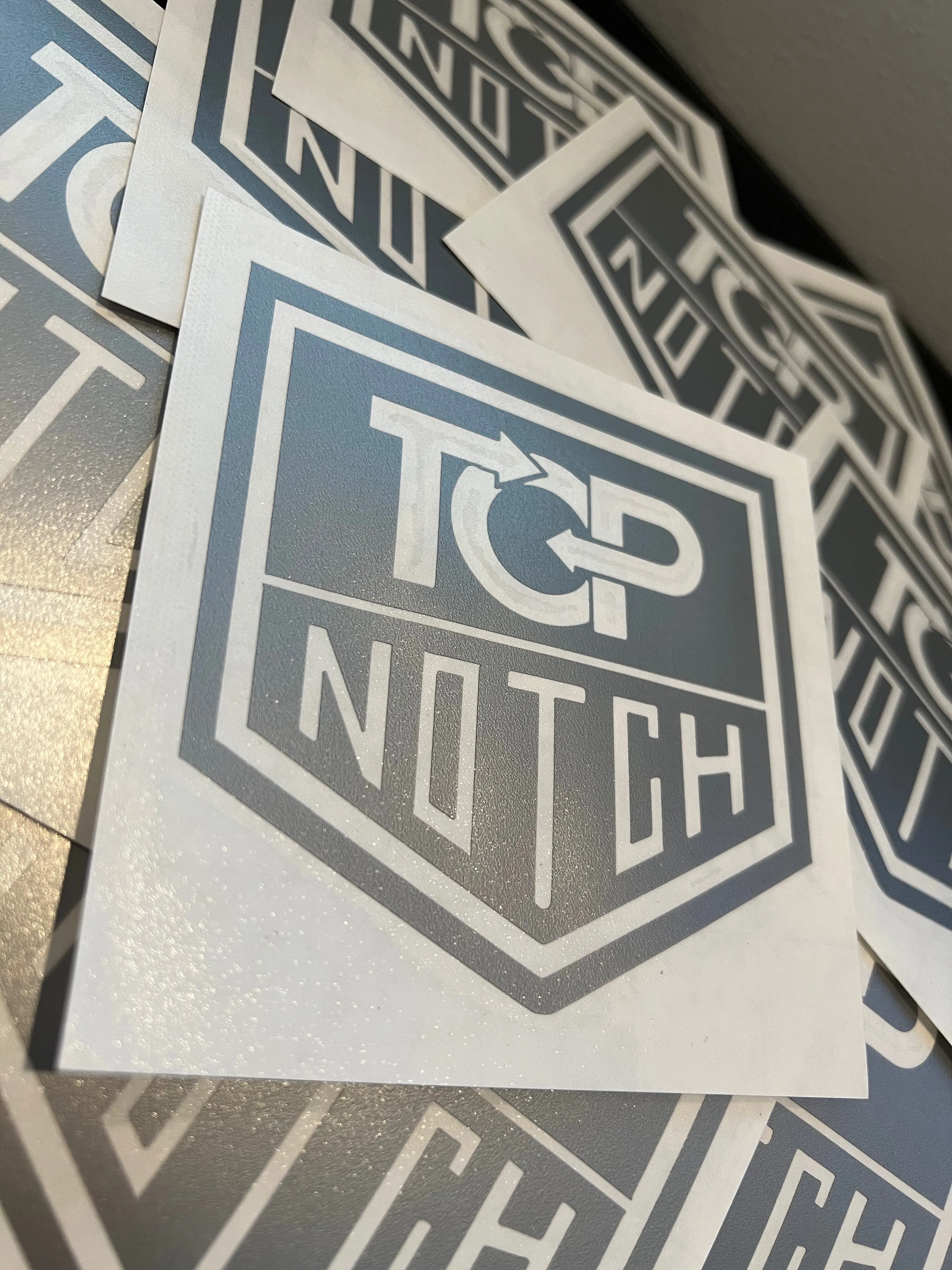 TOP NOTCH SHIELD LOGO STICKERS