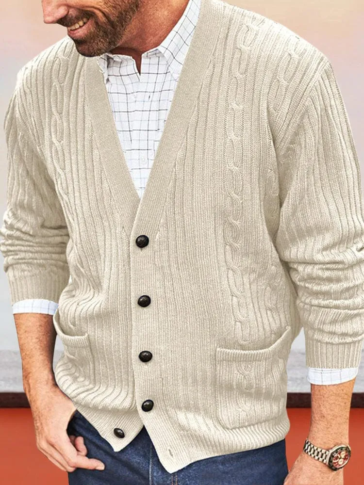 Trendy V-Neck Knit Cardigan