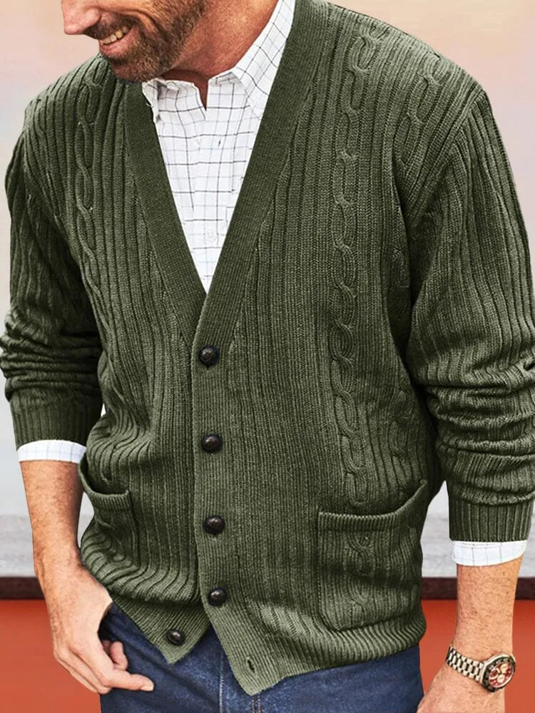 Trendy V-Neck Knit Cardigan