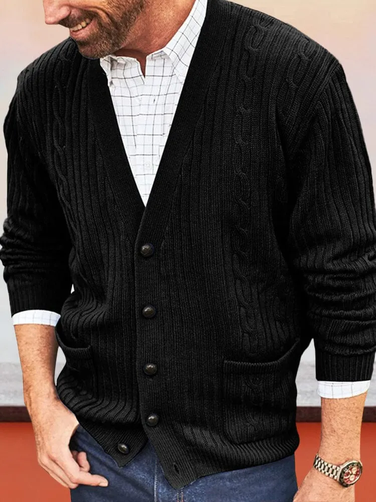 Trendy V-Neck Knit Cardigan