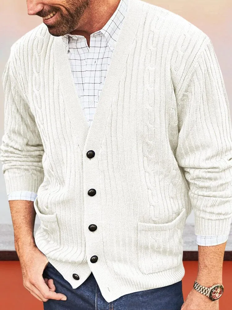 Trendy V-Neck Knit Cardigan