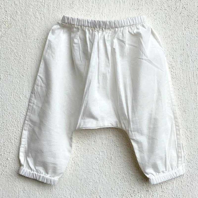 UNISEX ORGANIC ESSENTIAL WHITE ANGRAKHA TOP   PANTS