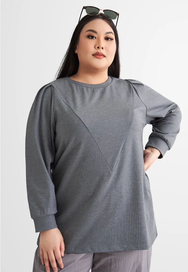 Valene V Line Puff Shoulder Jumper