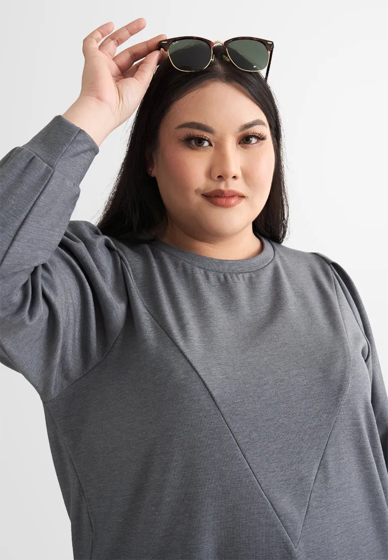 Valene V Line Puff Shoulder Jumper