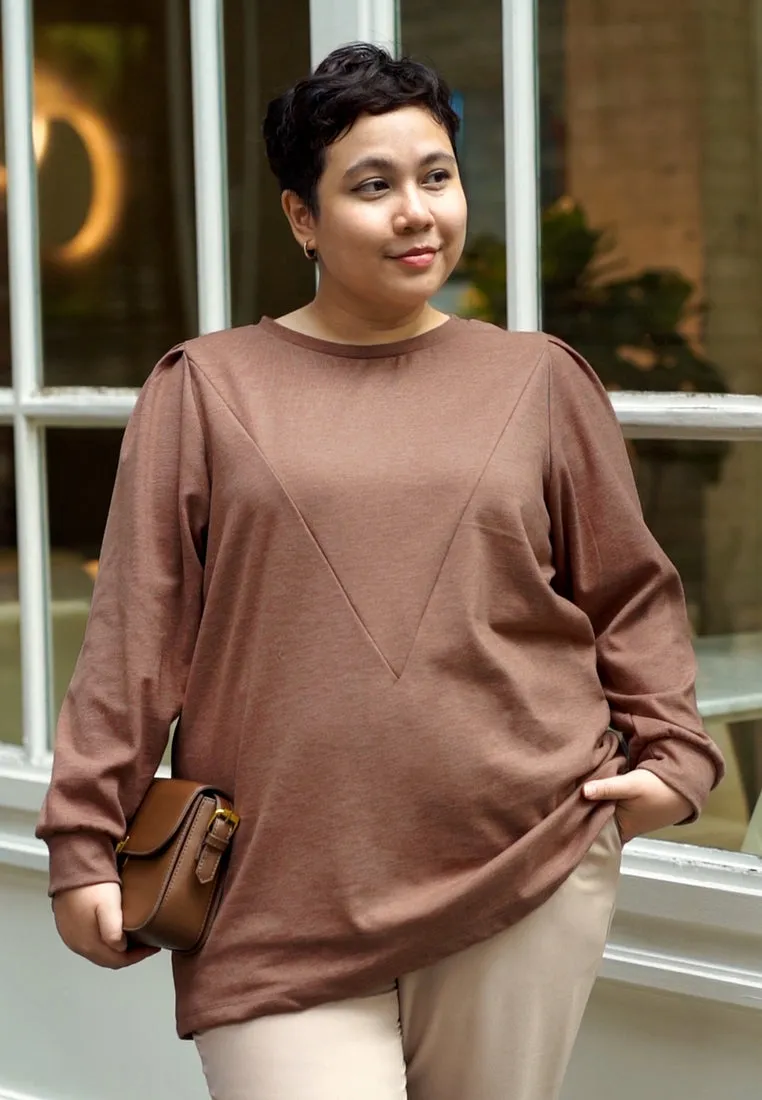 Valene V Line Puff Shoulder Jumper