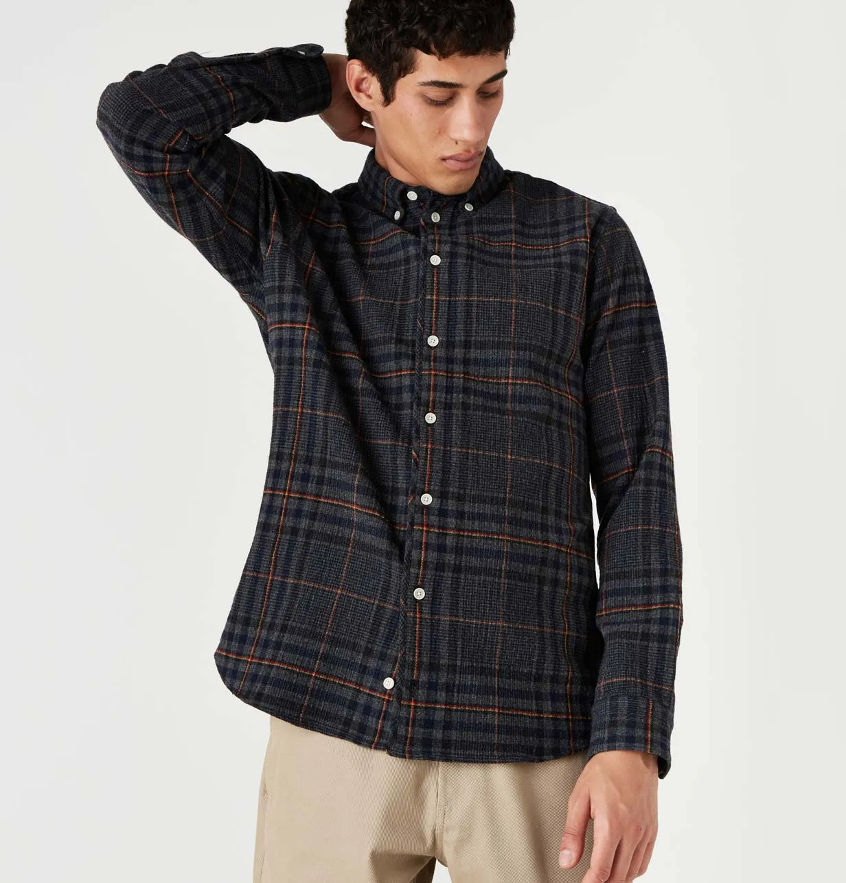 Wax London Bampton Shirt – Seersucker Check