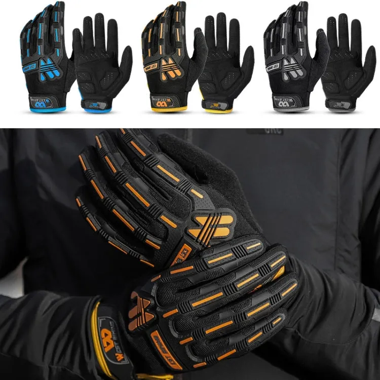 WEST BIKING YP0211208 Riding Gloves Motorcycle Bike Long Finger Non-Slip Touch Screen Gloves, Size: L(Black Orange)