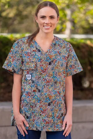 Where's Wallaby? Unisex Scrubs Top