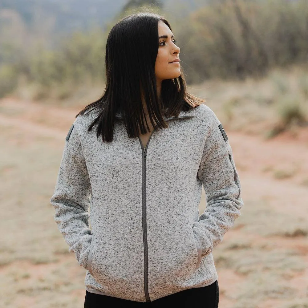 Women's Sweater Jacket - Heather Grey